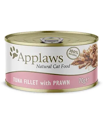Applaws Natural Tuna Fillet and Prawn Wet Cat Food, 70 Gms