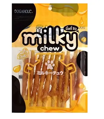 Dogaholic Milky Chew Chicken and Cheese Stick Style - 10 pcs - Puppies and Adult Dogs