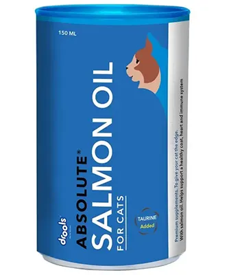 Drools Absolute Salmon Oil Syrup for Cats Kitten,150ml