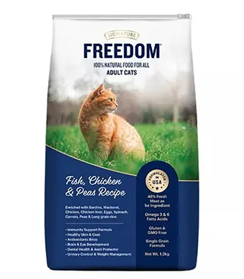 Freedom 100% Natural food for all Adult cats Dry Food 1.2kg