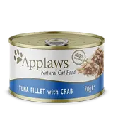 Applaws Tuna Fillet with Natural Crab Cat Food, 70 Gms