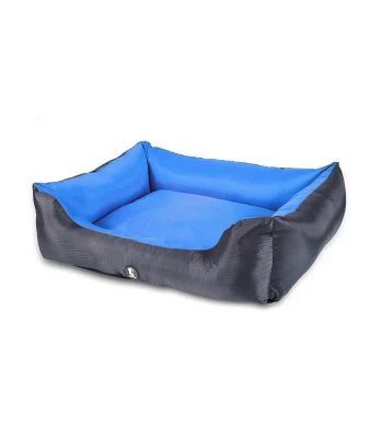 Furry Castle Chew Proof and Water repellent Lounger Dog Bed- Blue