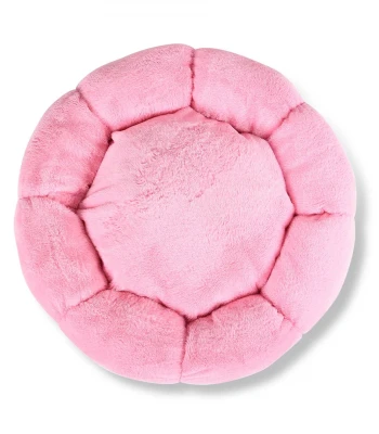 Furry Castle Furry Round Bed- Pink