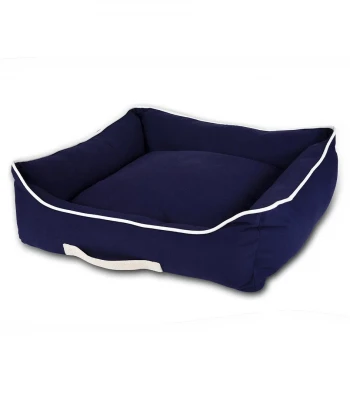 Furry Castle Water Repellent Cotton Dog Bed- Blue