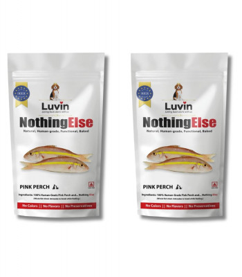 Luvin Nothing Else Pink Perch 70g (Pack of 2) Human-Grade Treats for Dogs and Cats | No Colors | No Flavors | No Preservatives