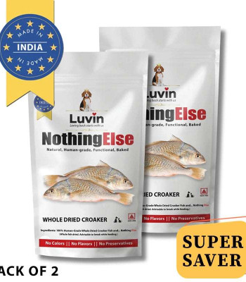Luvin Nothing Else Whole Dried Croaker 70g (Pack of 2)Human-Grade Treats for Dogs and Cats | No Colors | No Flavors | No Preservatives 