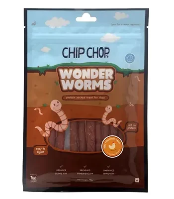 Wonder Worms Dried Chicken Strip with Mealworm 70 GM