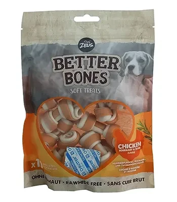 Zeus Better Bones Soft Treats Snacks (Chicken Rosemary Thyme Flavour) for Dogs- All Life Stages Breeds