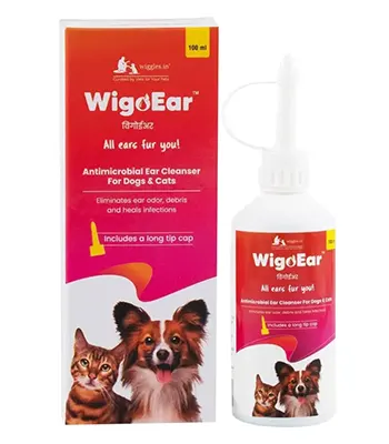 Wiggles WigoEar Antimicrobial Ear Cleanser,100 ml - Dogs and Cats